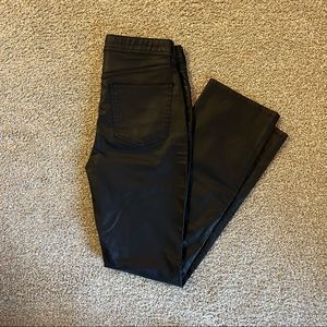 free people black leather pants size 30
